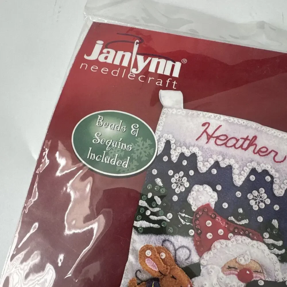 Janlynn Christmas Fun Felt Applique Stocking Craft Kit 090-0051
